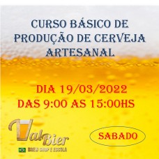 CURSO BÁSICO DE PRODUÇÃO CASEIRA DE CERVEJA 19/03/2022 - SABADO.