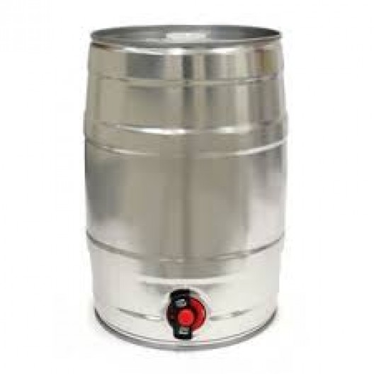 Mini keg 5 litros com Torneira - Prata